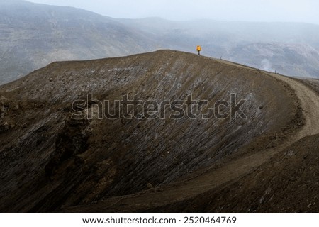 Similar – Image, Stock Photo Landscape with lonely hiker