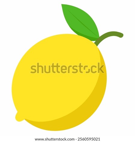 fresh lemon fruits vector icon on white background