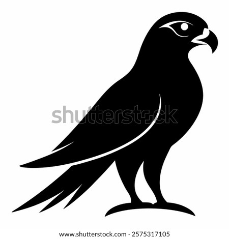 falconet bird silhouette vector icon on white background