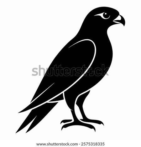 falconet bird silhouette vector icon on white background