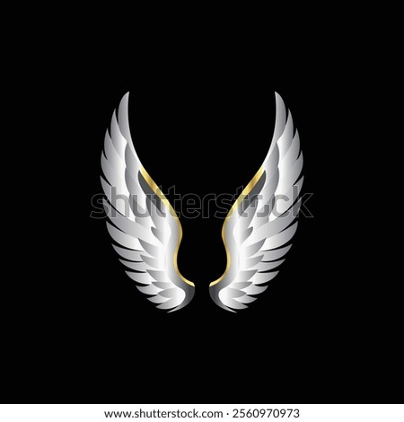 Similar – Image, Stock Photo Shining angel in reflection