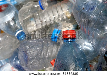 Heap of plastic containers
