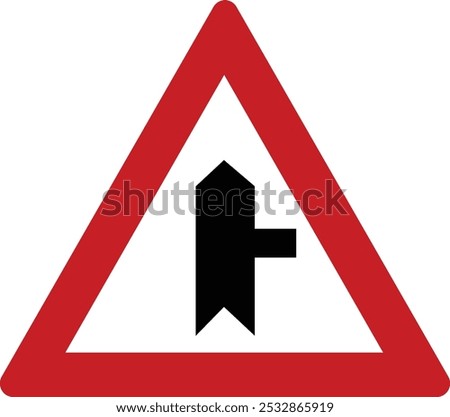 traffic sign Intersection with priority on road to the right.