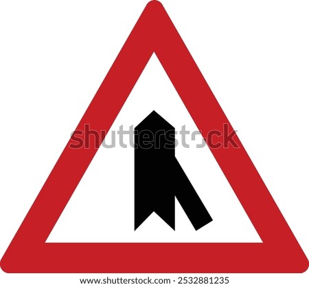 traffic sign Intersection with priority over merging from the right