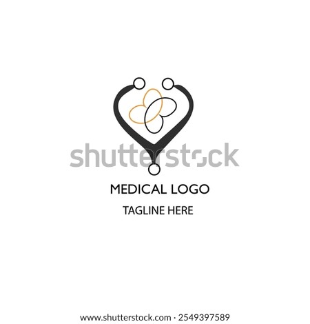 medical logo design set vector set unique logo design