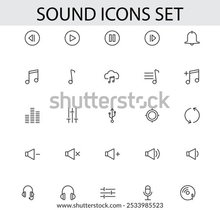 Multimedia UI Icons Pack Filled Style