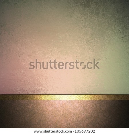 abstract pink background design layout with vintage grunge background texture lighting, pale pastel green colors on dark pink border frame and ribbon in gold, elegant formal background book cover