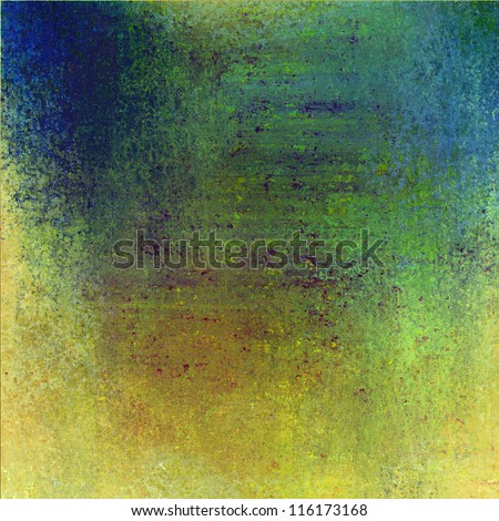 abstract colorful background layout design with vintage grunge background texture, gold and blue background with orange red green center, fun grungy blue background for kids school brochure paper