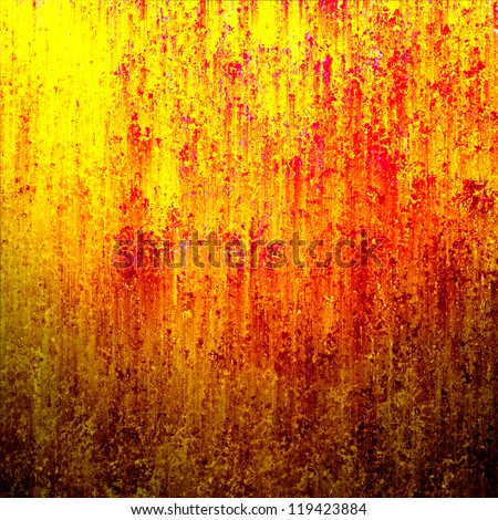 hot fiery orange yellow background red gold vintage grunge background texture shapes on border, brochure layout design elegant fall or autumn background, abstract bright colorful background