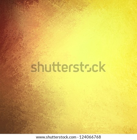 abstract brown gold background layout design with burgundy red color splash in corner and vintage grunge background texture, yellow warm colors with contrast border edges, yellow paper for web or ad
