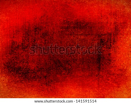 abstract red background black grunge center with red frame, messy stained vintage grunge background texture distressed worn old aged texture design layout red paper grunge, red paint wall or web page