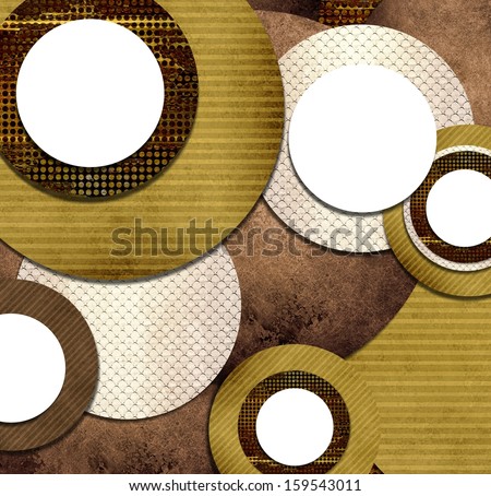abstract art background brown white circle shape or speech bubbles, website template button idea fun poster brochure ad, modern contemporary background, artsy creative pattern color texture background