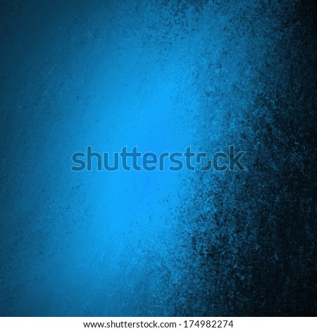 abstract blue background design, rough black border with blue streak or stream of bright light across dark contrasting black background, unique web design background or elegant brochure layout space
