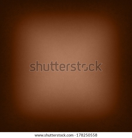 warm brown background black border or frame layout, elegant smooth bright center texture and dark vignette edge, abstract brown paper