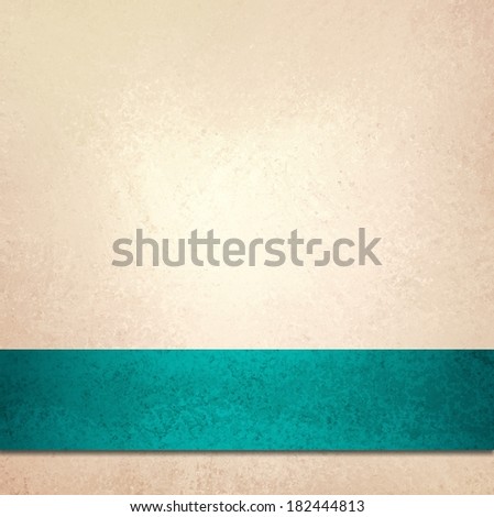 abstract off white background and blue green ribbon stripe, beautiful golden background teal accent color or fancy elegant pale gold background paper with faint luxurious vintage background texture