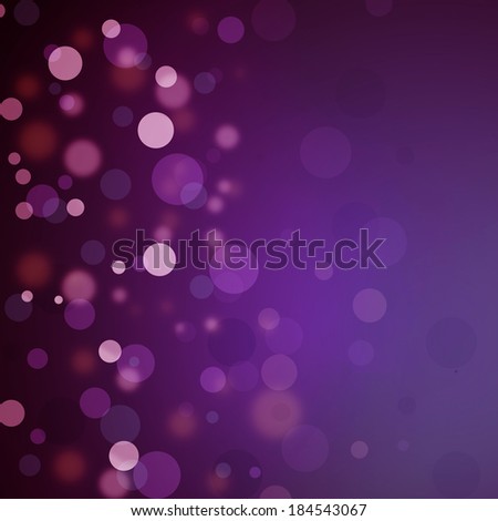 Beautiful purple pink bokeh background with black border and shimmering white Christmas lights or abstract falling snow. Festive party background. Fantasy night or magical background glitter sparkles