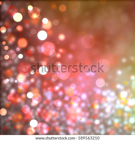 Beautiful red pink and gold bokeh background with shimmering white Christmas lights or celebration lights. Festive party background. Fantasy night or magical background glitter sparkles