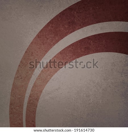 abstract gray background design with stylish burgundy red half circles arches or curves layered on distressed vintage texture