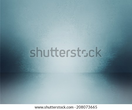 abstract blue background empty room interior, wall floor reflection illustration, 3d box product display showcase, blank stage or studio
