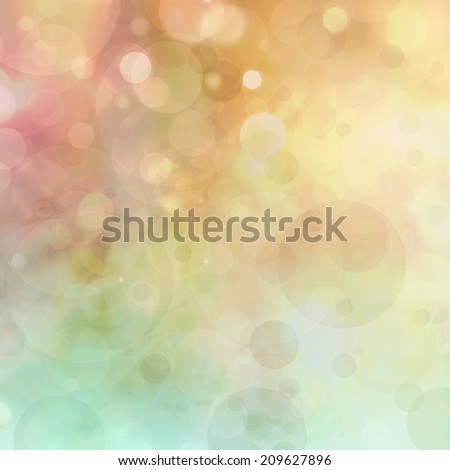 abstract colorful background, blurred bokeh lights on multicolored backdrop, floating round circle shapes or bubbles