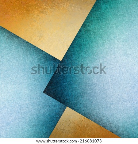 abstract elegant blue and gold background texture and layers design layout