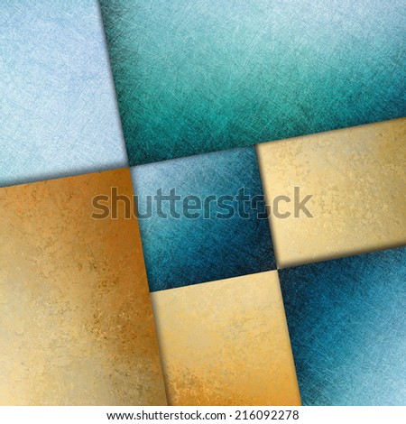 elegant blue gold background texture paper with abstract angles and diagonal shapes