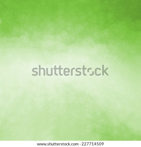 abstract green and white background with glassy texture spots and blur