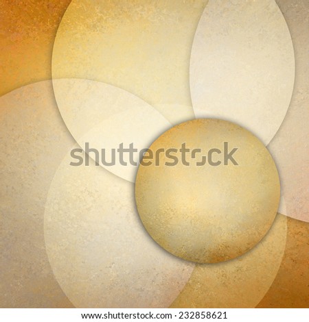 abstract yellow gold background, layers of yellow and white circle shapes in artistic creative layouts with distressed vintage texture