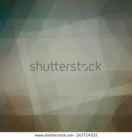 abstract faded vintage background in dull blue gray and brown colors with abstract lines and low poly shape overlay