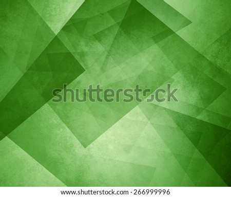 green triangle background. elegant layers of blocks and triangular shapes in random pattern.
