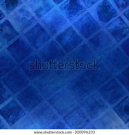 abstract blue background with watercolor textured diamond shapes and line pattern, cool blue painted background design with diagonal slanted lines