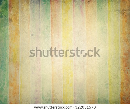 abstract water color painting, faded striped pattern background with white divider lines in fun cheerful trendy colors of blue green gold orange purple yellow teal, hand painted