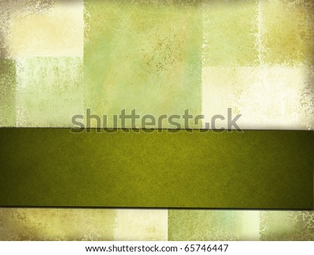 Olive Green Faded Grunge Background Of Soft Green And Cream Blocks With ...