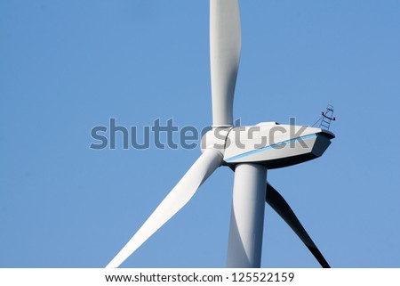 Wind mill - the motor head part again sunny sky