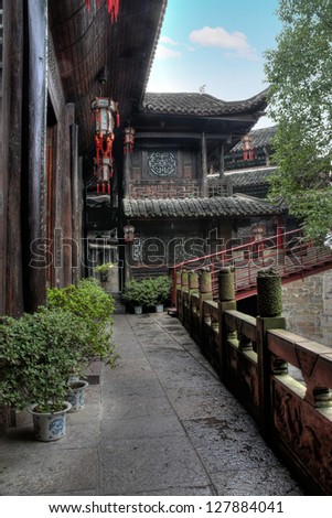 Traditional Chinese wood architecture (HDR)