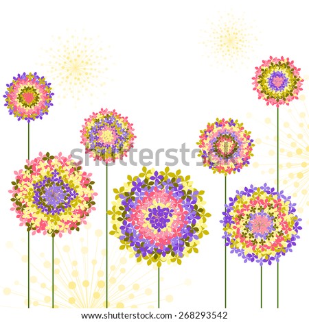 Springtime Colorful Hydrangea Flower Background