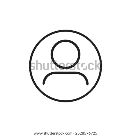 User circle isolated icon vector