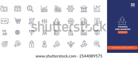 Finance and Banking Color Fill Icons Set features a collection of vibrant, filled icons representing various financial and banking concepts.