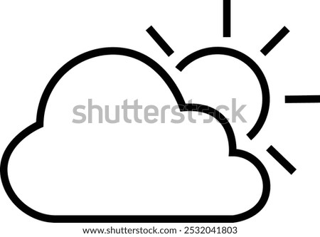 Cloud logo and sign icon in trendy line style. Meteorological vector, illustration for web and app design. Weather symbol isolated on transparent background with editable stroke.