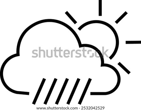 Cloud logo and sign icon in trendy line style. Meteorological vector, illustration for web and app design. Weather symbol isolated on transparent background with editable stroke.