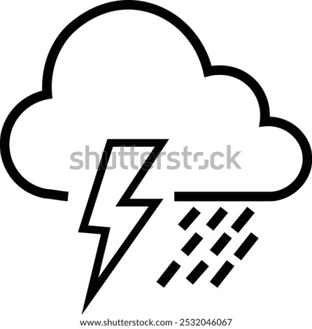 Cloud logo and sign icon in trendy line style. Meteorological vector, illustration for web and app design. Weather symbol isolated on transparent background with editable stroke.