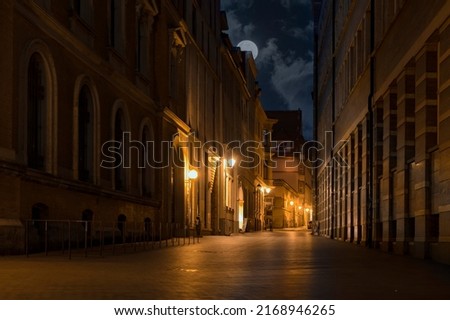 Similar – Image, Stock Photo Halle Saale at night