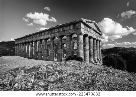 Italy, Sicily, Segesta, Greek Temple - FILM SCAN