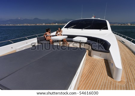 Italy, Tirrenian sea, off the coast of Viareggio, Tuscany, luxury yacht 36 (36 meters)