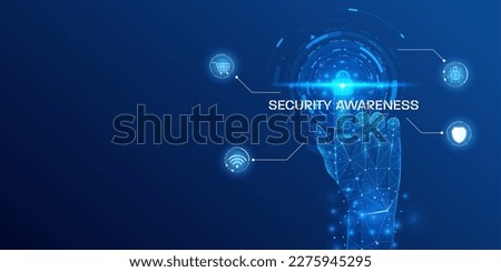 Cyber security of futuristic low poly wireframe hand pressing hud ui circle protection system concept. Future technology online shopping, shield, padlock, wifi protection vector background.