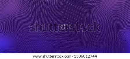 Abstract science or technology background. Graphic design. Network illustration with particle. 3D grid surface. 