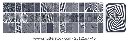 Squares within squares. Wavy pattern with optical illusion. Abstract striped background with ripple effect. Black and white vector for brochure, cover, wrapping, poster, presentation, flyer or banner.