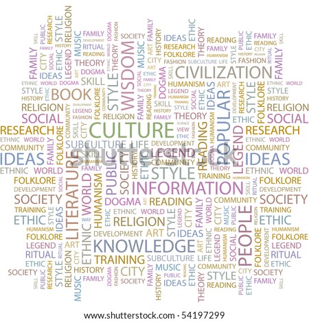 Culture. Word Collage On White Background. Vector Illustration ...