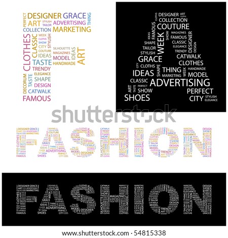 Fashion. Word Collage. Vector Illustration. - 54815338 : Shutterstock