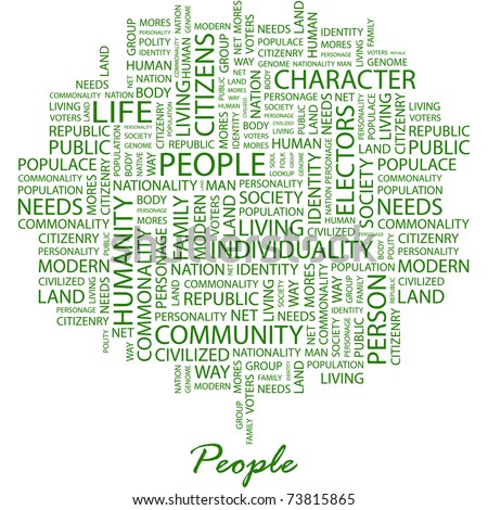 People. Word Collage On White Background. Vector Illustration ...